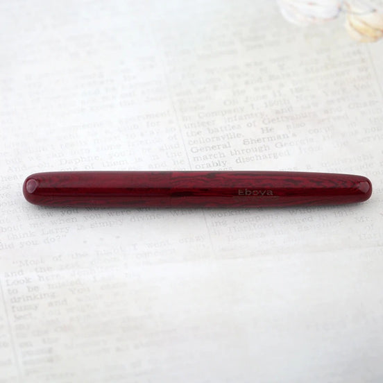 Eboya Emuya 萌芽 HOUGA / 方舟 HAKOBUNE M Model - Exclusive Russet Pattern Shade: Hard Rubber Fountain Pen with 14K Gold Nib