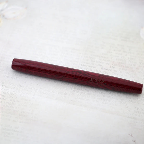 Eboya Emuya 萌芽 HOUGA / 方舟 HAKOBUNE M Model - Exclusive Russet Pattern Shade: Hard Rubber Fountain Pen with 14K Gold Nib