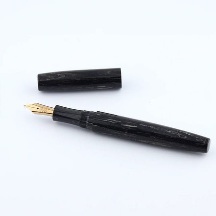 Eboya Emuya 萌芽 HOUGA / 方舟 HAKOBUNE M Model - Exclusive Black Divine Dragon Edition: Hard Rubber Fountain Pen with 14K Gold Nib