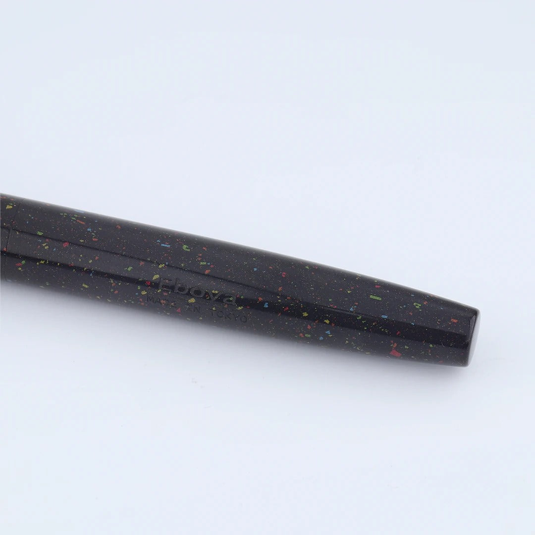 Eboya Emuya 萌芽 HOUGA / 方舟 HAKOBUNE M Model - Exclusive Hanabi Pattern Edition: Hard Rubber Fountain Pen with 14K Gold Nib
