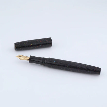 Eboya Emuya 萌芽 HOUGA / 方舟 HAKOBUNE M Model - Exclusive Hanabi Pattern Edition: Hard Rubber Fountain Pen with 14K Gold Nib