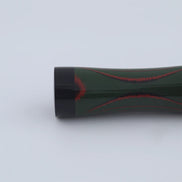 Eboya Emuya NALU Model - Exclusive Pine-Needle Orange-Black & Black Shade: Hard Rubber Fountain Pen with 14K Gold Nib