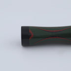 Eboya Emuya Nalu Model - Exclusive Pine-Needle Orange-Black & Black Shade: Hard Rubber Fountain Pen with 14K Gold Nib