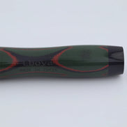 Eboya Emuya NALU Model - Exclusive Pine-Needle Orange-Black & Black Shade: Hard Rubber Fountain Pen with 14K Gold Nib