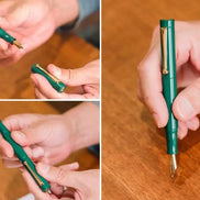 Eboya TAN-PEN Hard Rubber Short Fountain Pen, 14K Gold Nib – Eboya Edition