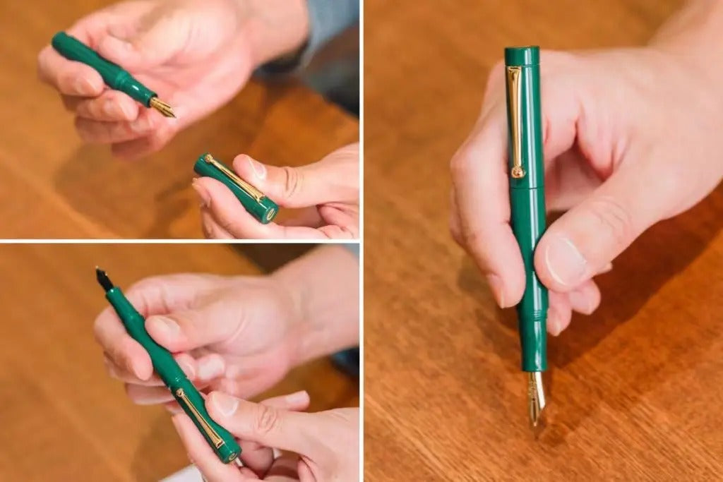 Eboya Tan-Pen Hard Rubber Short Fountain Pen, 14K Gold Nib – Eboya Edition