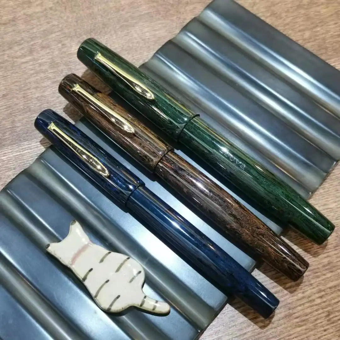 Eboya Brand - Zao Series Fountain Pens Hard Rubber Body | 14K Gold Nib | Multiple Colors & Nib Grades