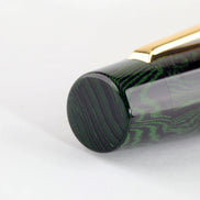 Eboya Brand - 棗 NATSUME Series Fountain Pen L size | Limited-Edition Color: Xunfeng Striped White | Hard Rubber Body | 14K Gold Nib