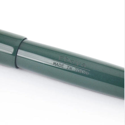 Eboya Brand - 宝珠 HOUJU / 棗 NATSUME Series Fountain Pen L size | Limited-Edition Color: Chitose Green | Hard Rubber Body | 14K Gold Nib