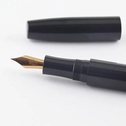 Eboya Brand - 萌芽 HOUGA / 方舟 HAKOBUNE Series Fountain Pen L size | Limited-Edition Color: Deep Indigo | Hard Rubber Body | 14K Gold Nib
