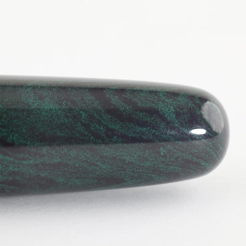 Eboya Brand - Sprout Series Fountain Pen M Nib | Limited-Edition Color: Green & Black Patterned Finish | Hard Rubber Body | 14K Gold Nib