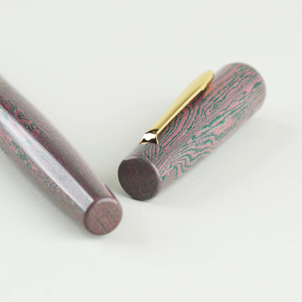 Eboya Brand - 棗 NATSUME Series Fountain Pen M size | Limited-Edition Color: Lotus Breeze | Hard Rubber Body | 14K Gold Nib