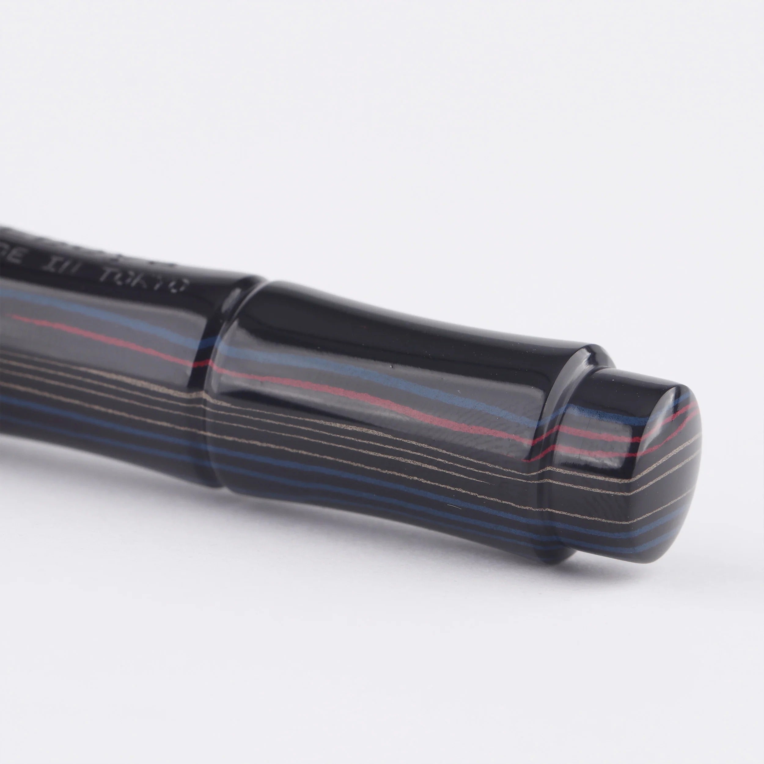 Eboya Brand - Lizhu Series Fountain Pen M Nib | Limited-Edition: Striped Finish | Hard Rubber Body | 14K Gold Nib