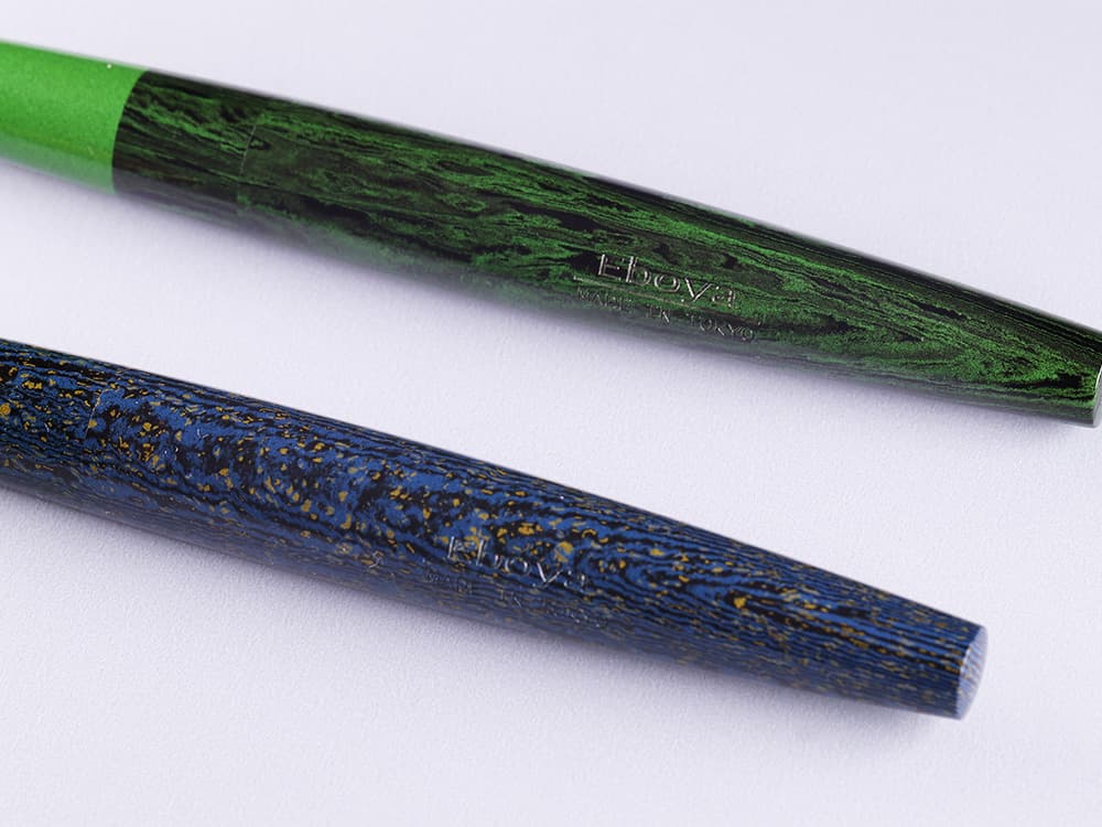 Eboya Brand - 木笛 KOBUE Series Fountain Pen Limited-Edition Colors: Crimson Heart, Breeze, Deep Sea, Starry Sky | Hard Rubber Body | 14K Gold Nib