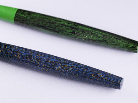 Eboya Brand - 木笛 KOBUE Series Fountain Pen Limited-Edition Colors: Crimson Heart, Breeze, Deep Sea, Starry Sky | Hard Rubber Body | 14K Gold Nib