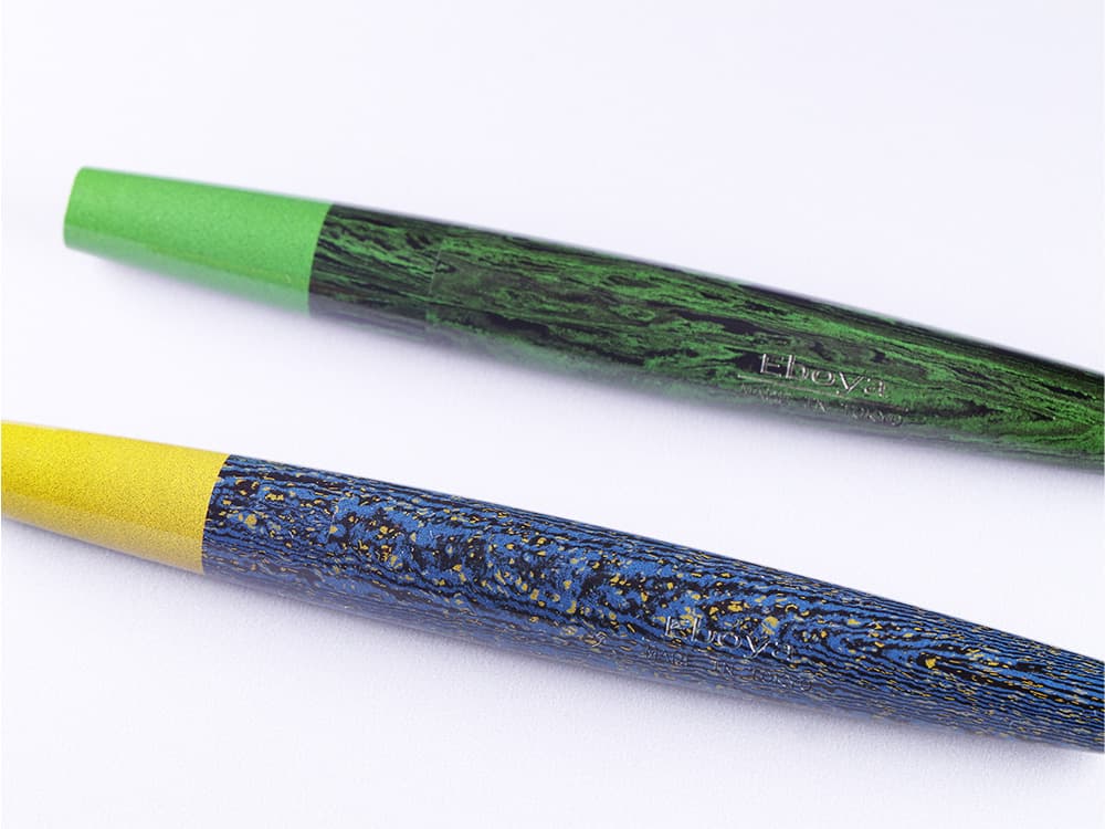 Eboya Brand - 木笛 KOBUE Series Fountain Pen Limited-Edition Colors: Crimson Heart, Breeze, Deep Sea, Starry Sky | Hard Rubber Body | 14K Gold Nib