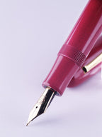 Eboya Brand - Hoju Series Fountain Pen L Nib | Limited-Edition Color: Cherry Red | Hard Rubber Body | 14K Gold Nib