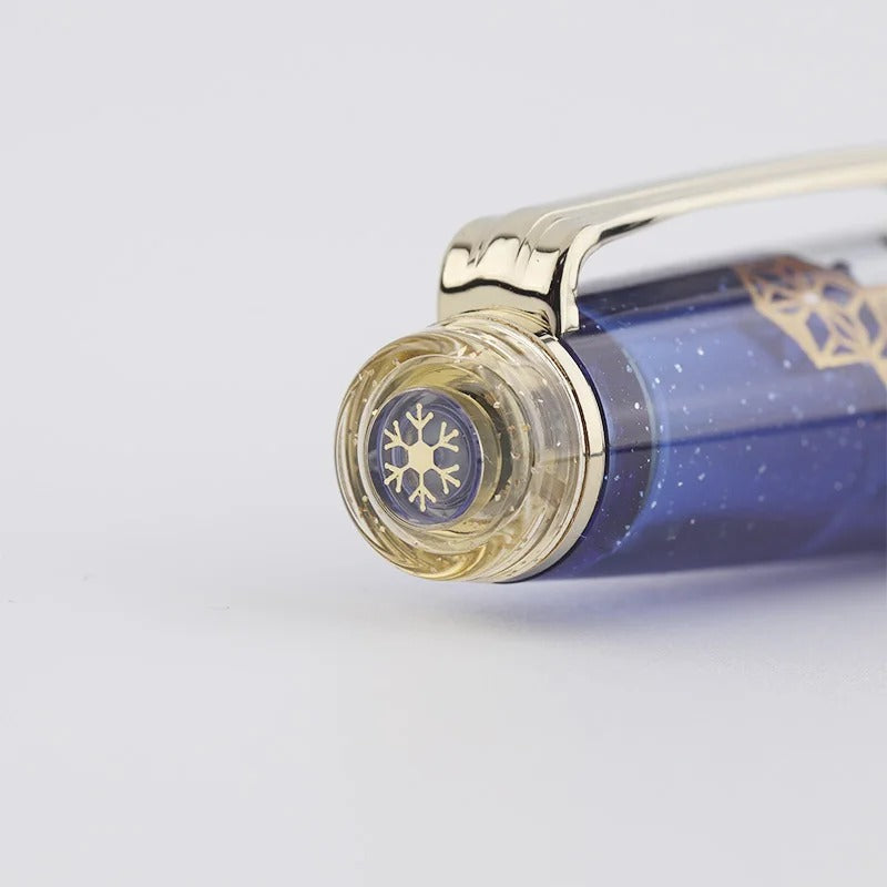 plus X Sailor Co-branded Limited-Edition Snow Flower (Gold Version) Season 5 | Colored Ink & 14K Gold Nib Sailor Professional Gear Slim Fountain Pen Gift Set
