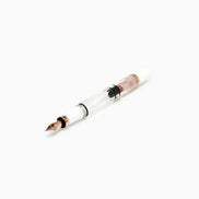 TWSBI 580 Porcelain White & Rose Gold Fountain Pen, White Semi-Transparent Demonstrator with Steel Nib