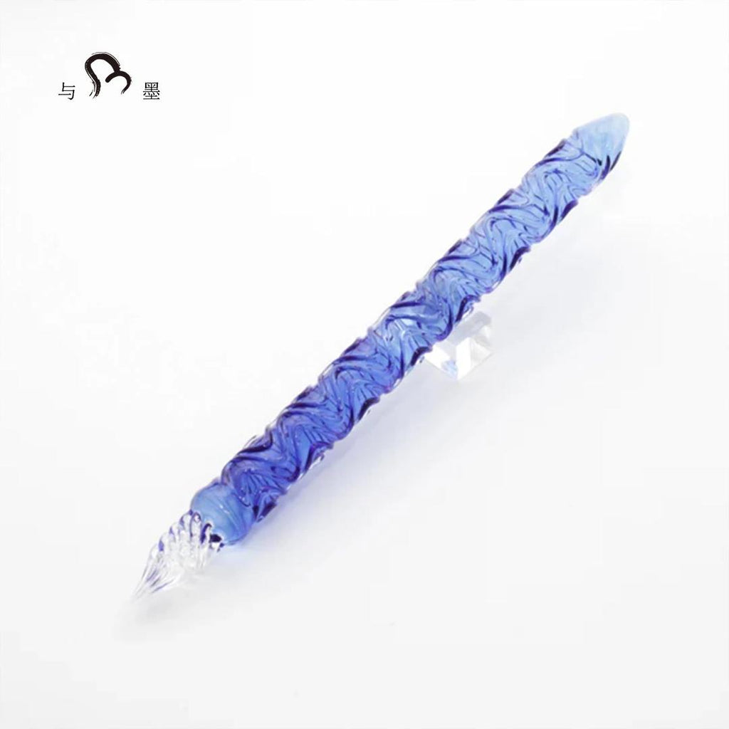 BUNGUBOX Limited Edition Blue Ocean Glass Dip Pen