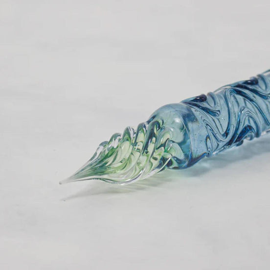 BUNGUBOX Limited Edition Fuji Blue Glass Dip Pen