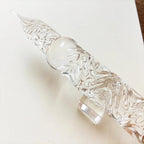 BUNGUBOX Limited Edition Clear Wave-patterned Nitou-ryuu Glass Dip Pen