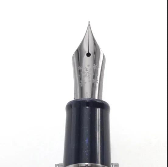 BUNGUBOX Limited Edition 2024 Silent Night Raden Crown Piston-filling 18K Gold Sailor Fountain Pen