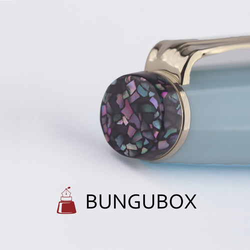 BUNGUBOX Alice 14K Gold Low Center of Gravity Mother-of-Pearl Crown Short Fountain Pen (Sailor Short Model)