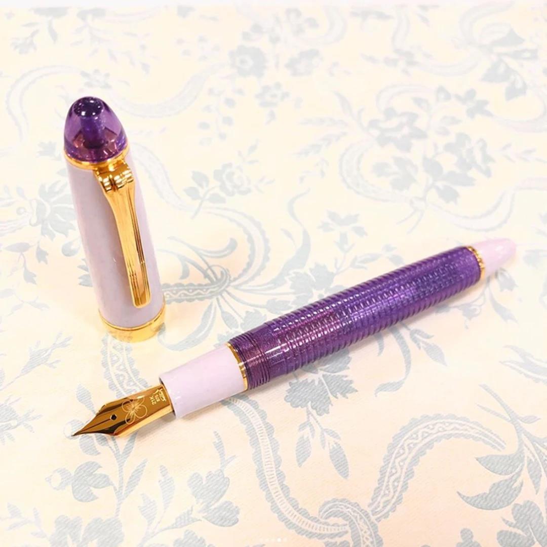 Yotsuba Shokai Limited Edition Shion 21K Gold Purple Large Torpedo Demonstrator Sailor Fountain Pen