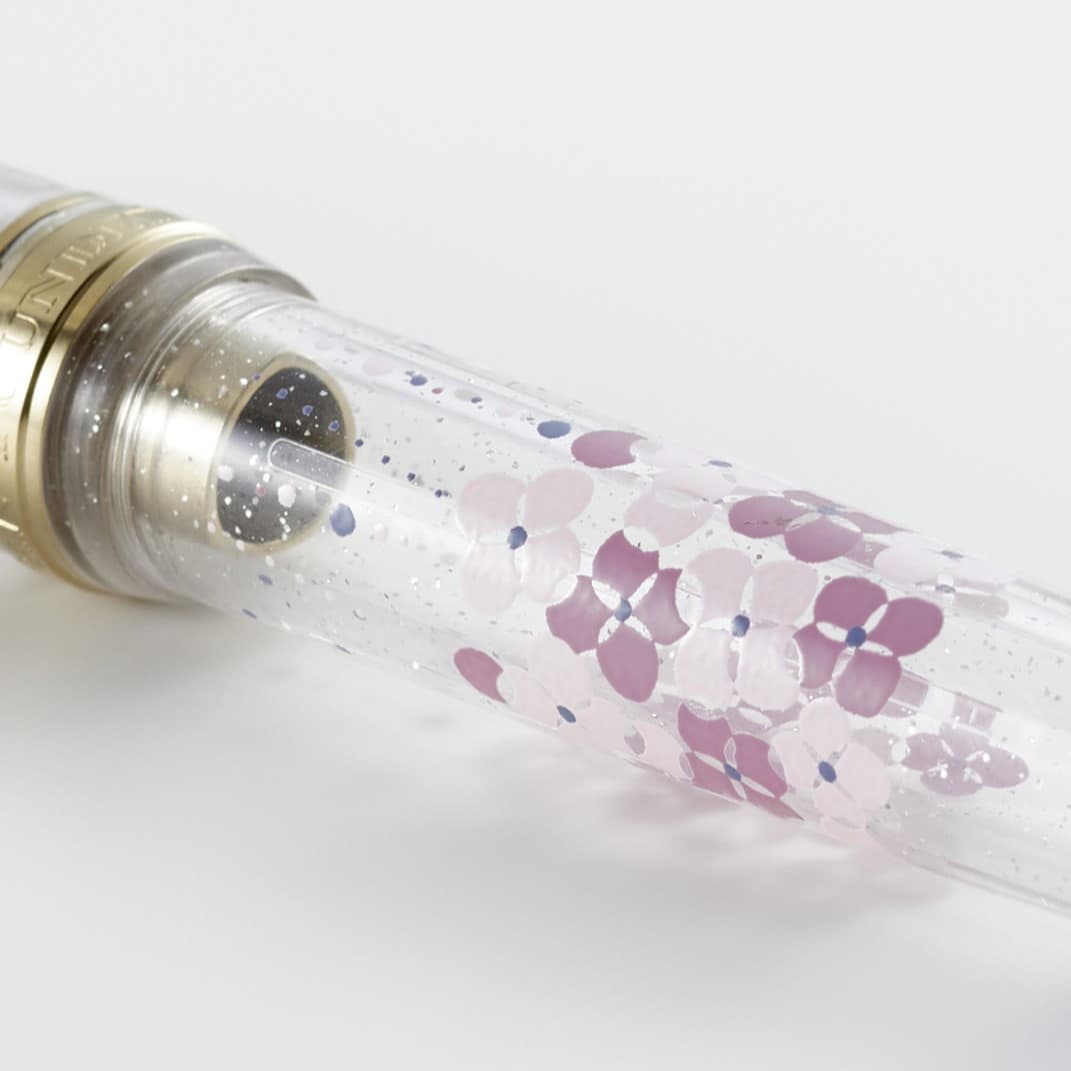 Limited Edition Ancora Hydrangea 14K Gold Sailor Medium Fountain Pen & Colored Ink Gift Set