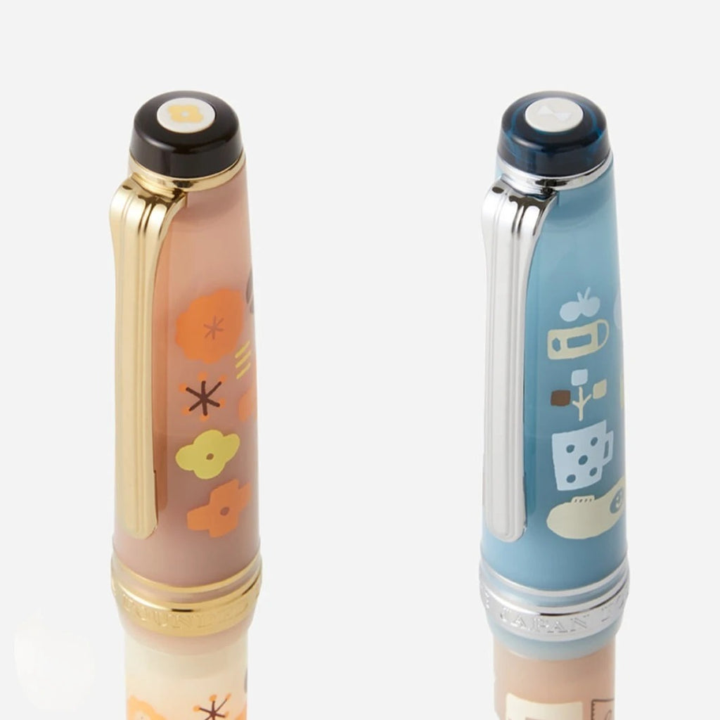 Ancora x Sailor Limited Edition Mizutama Cartoon 14K Blue Fountain Pen