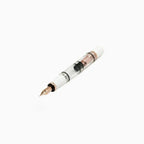 TWSBI 580 Mini Porcelain White & Rose Gold Short Fountain Pen, Transparent Demonstrator with Steel Nib