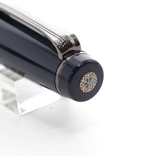 BUNGUBOX Limited Edition 2024 Silent Night Raden Crown Piston-filling 18K Gold Sailor Fountain Pen