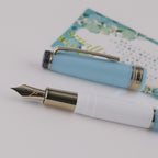 BUNGUBOX Alice 14K Gold Low Center of Gravity Mother-of-Pearl Crown Short Fountain Pen (Sailor Short Model)