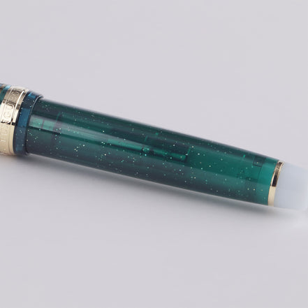 BUNGUBOX Limited Edition Sanctuary Blue 21K Gold Sailor Large Model Fountain Pen