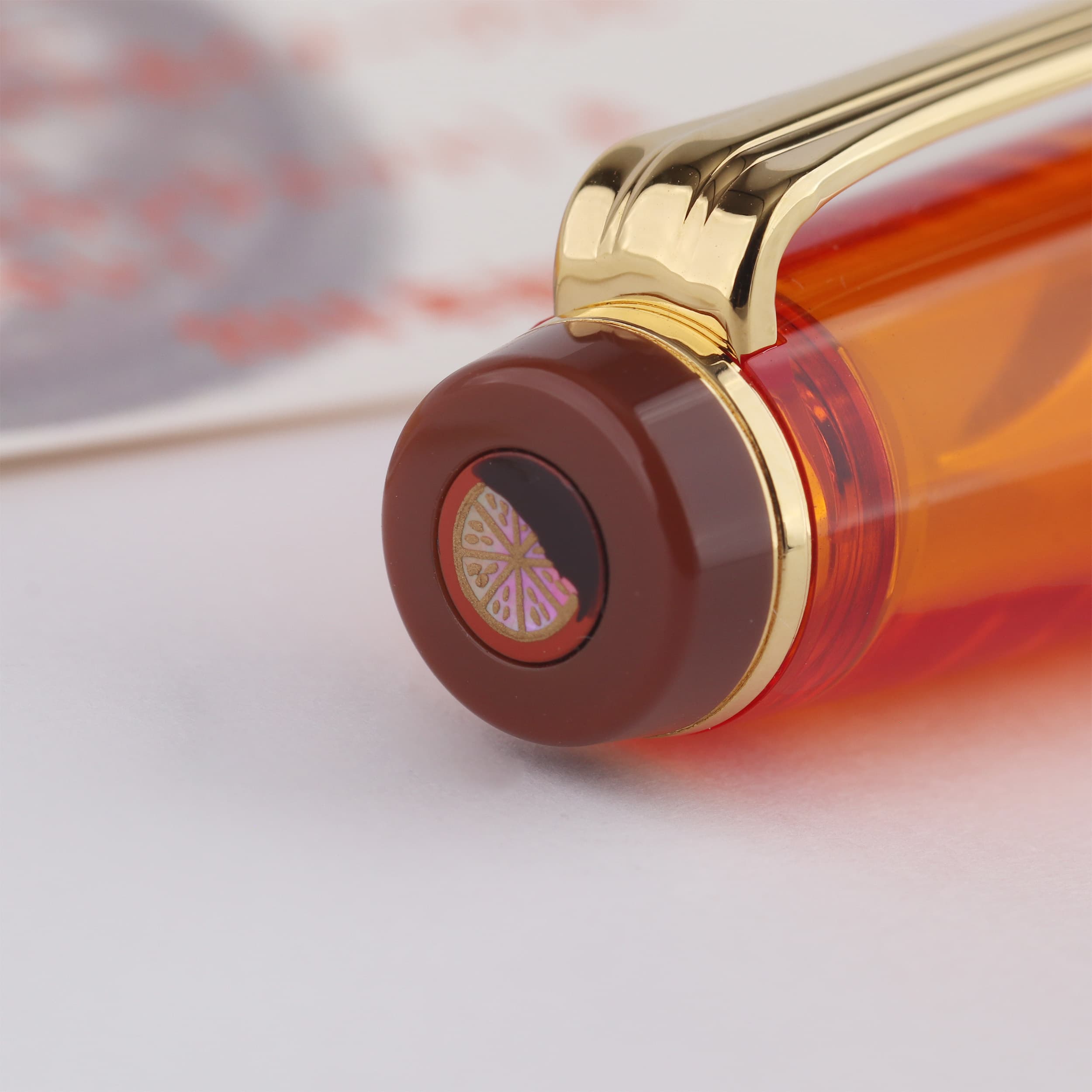 BUNGUBOX Limited Edition Orange Chocolate 14K Gold Sailor Standard Model Fountain Pen