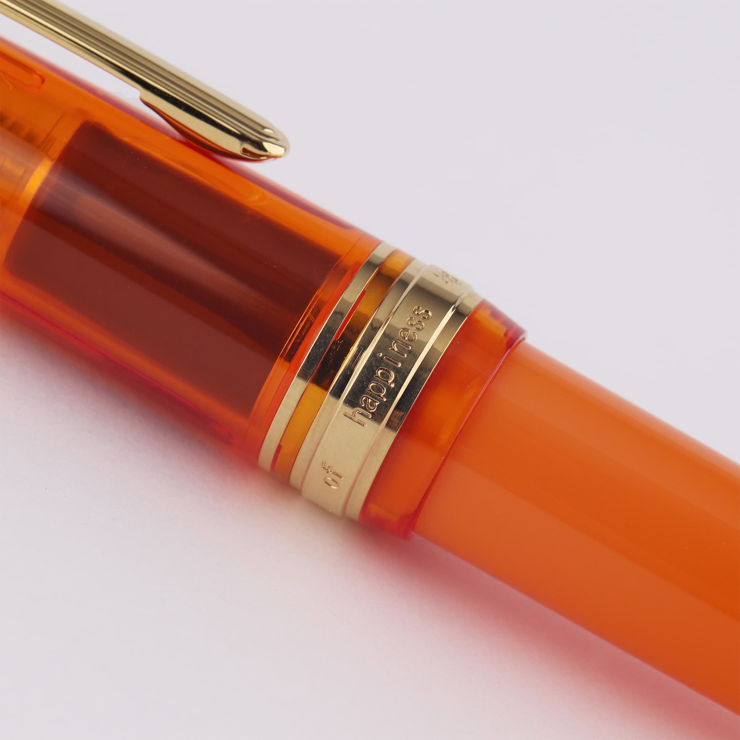 BUNGUBOX Limited Edition Orange Chocolate 14K Gold Sailor Standard Model Fountain Pen