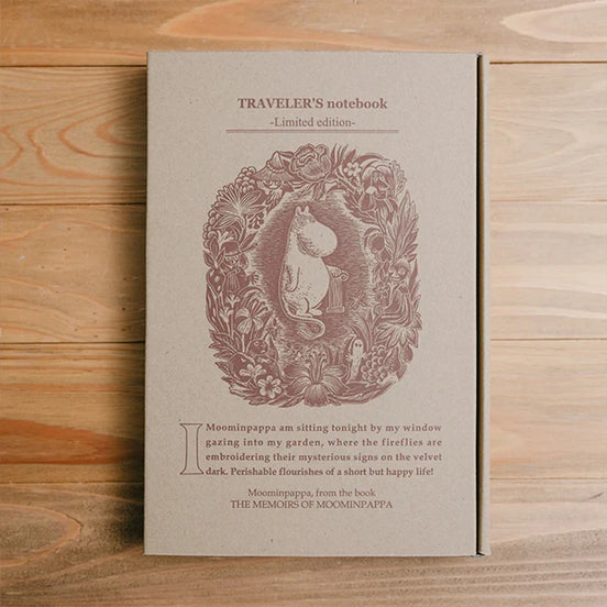 TN × Moomin Annual Lottery Limited Edition Vol.5 Gift Box Set: Leather Notebook, Refill Pages, Pen, Canvas Tote Bag, Stickers