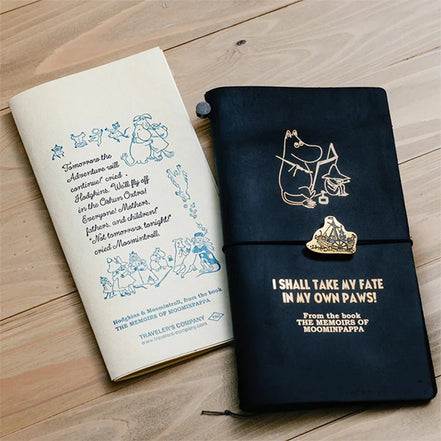 TN × Moomin Annual Lottery Limited Edition Vol.5 Gift Box Set: Leather Notebook, Refill Pages, Pen, Canvas Tote Bag, Stickers