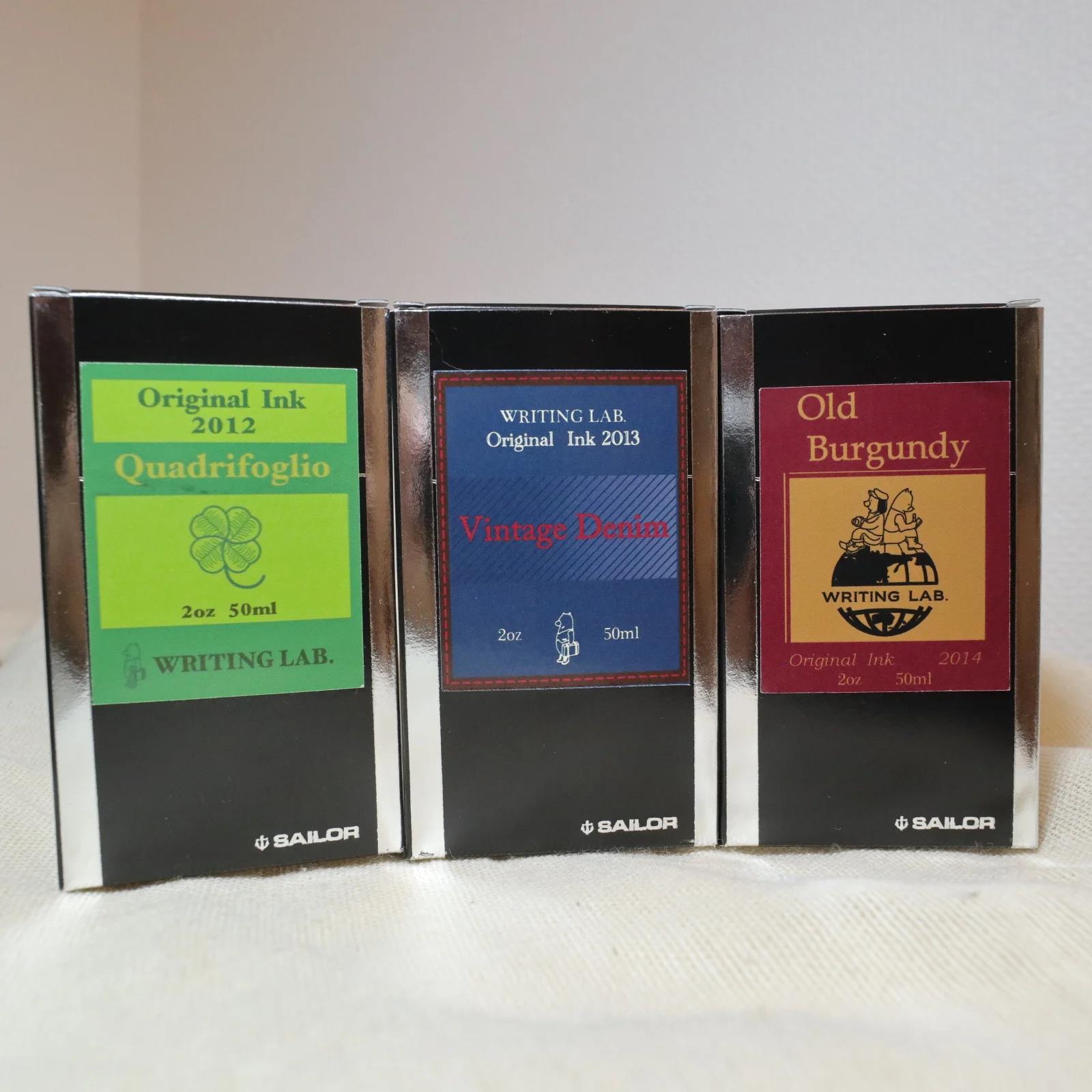 Kobe Pen and Message x Sailor Kizen Fountain Pen Inks – Classic Three Colors: Clover, Denim, Octagon