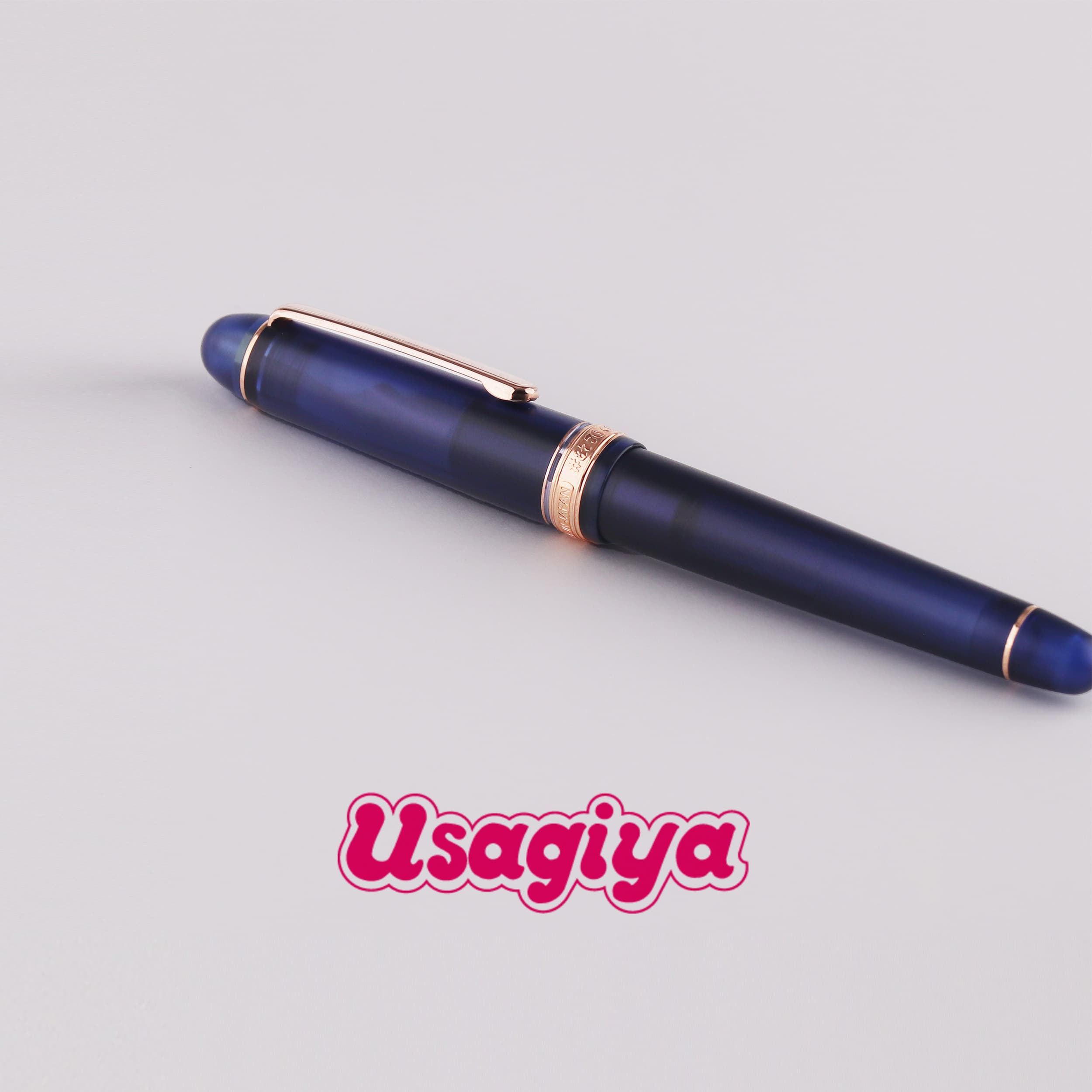 Usagiya Limited Edition Denim Blue 14K Gold Platinum Fountain Pen