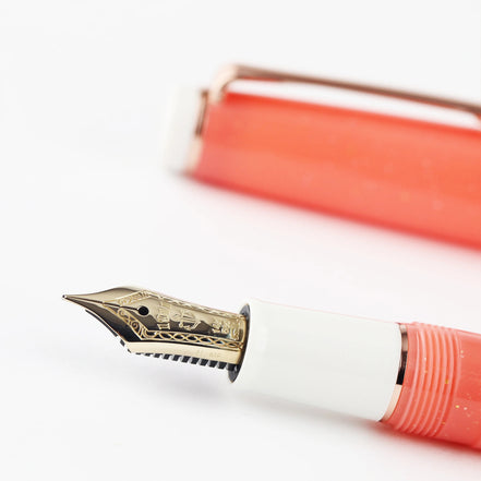 Usagiya Limited Edition Coral 14K Gold Medium Size Sailor Fountain Pen