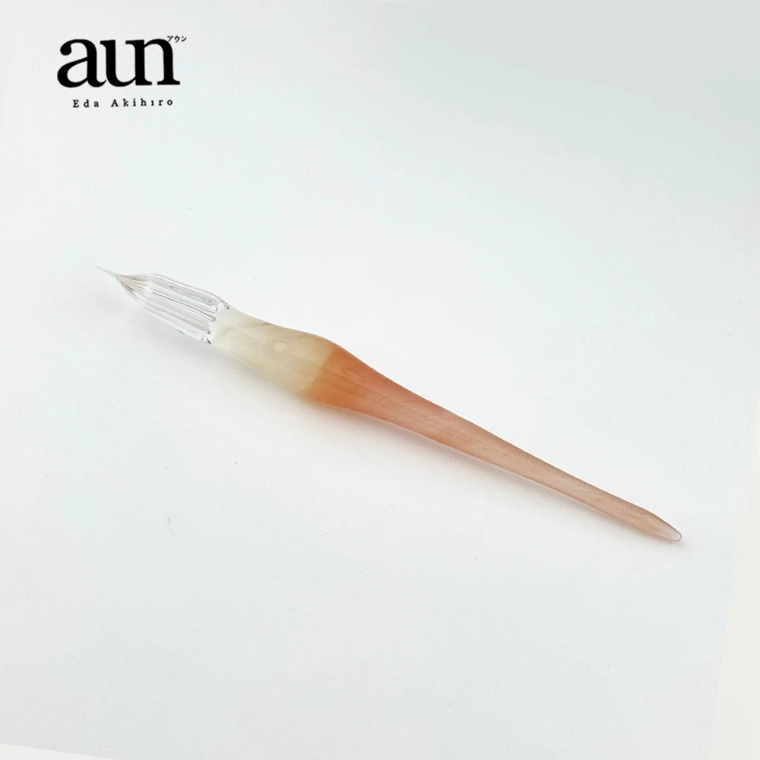 Aun Glass Dip Pen - Lamp Series, Pink Orange Variant