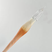 Aun Glass Dip Pen - Lamp Series, Pink Orange Variant