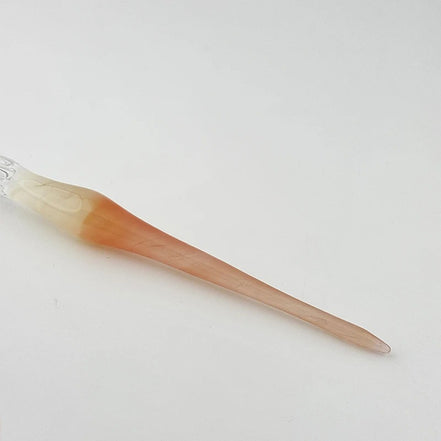 Aun Glass Dip Pen - Lamp Series, Pink Orange Variant