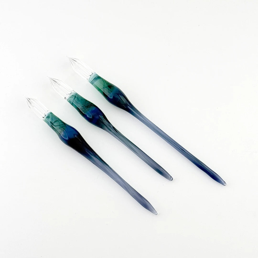AUN 2024 Tokyo Pen Show Exclusive New Twilight Teal Glass Dip Pen