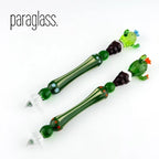 Paraglass Exhibition Exclusive Glass Dip Pen - Cactus (Blue/Orange)