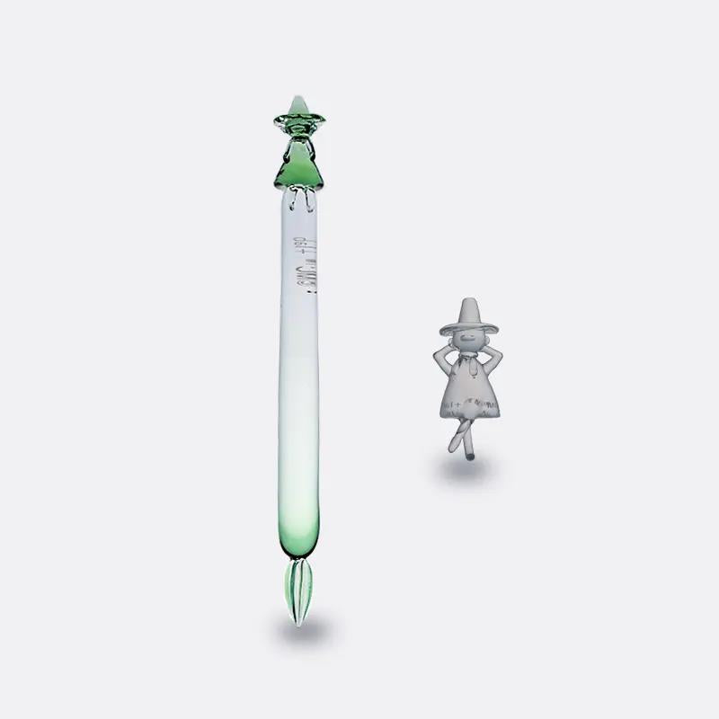 Japanese Handmade Glass Dip Pen, Exhibition Limited Edition, Moomin Series, Green
