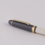 Nagasawa Exclusive Ivory White 14K Gold Platinum Fountain Pen with Weather Vane Engraving