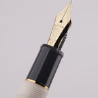 Nagasawa Exclusive Ivory White 14K Gold Platinum Fountain Pen with Weather Vane Engraving